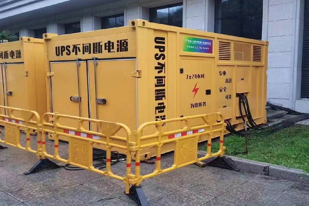凌海发电机租赁施工现场