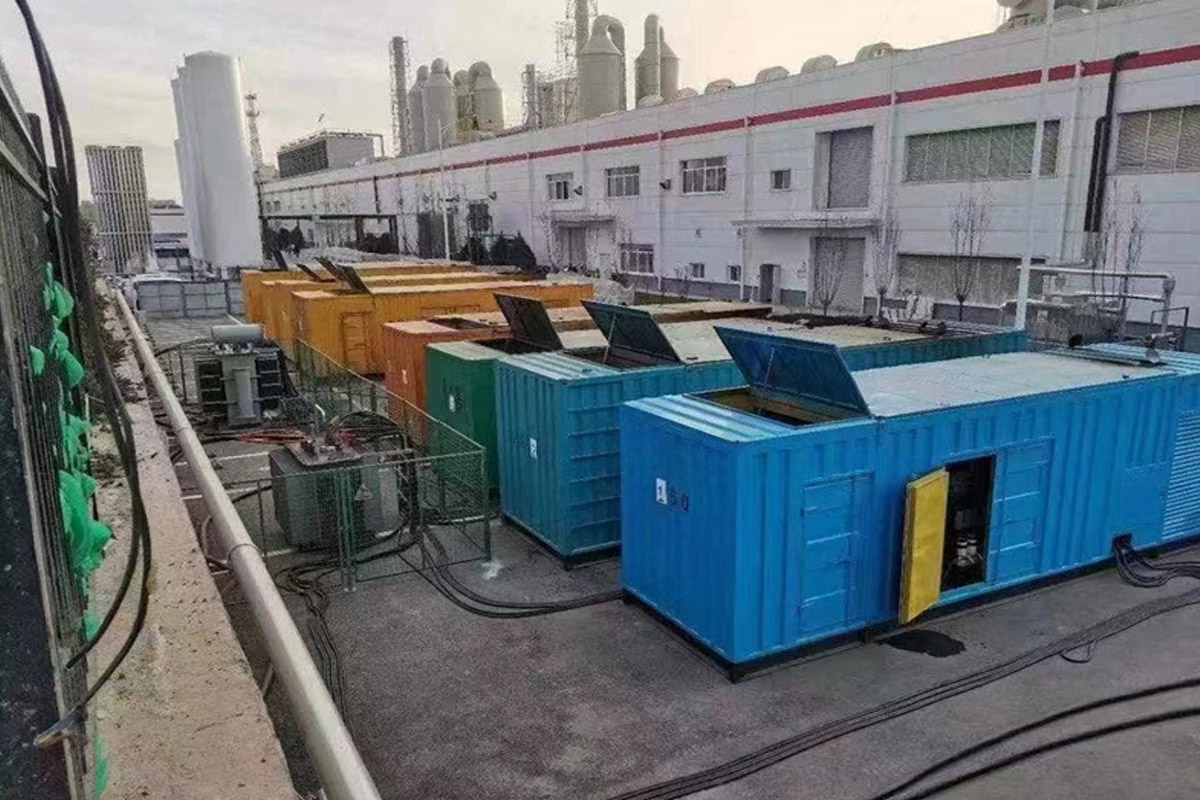凌海发电机租赁施工现场